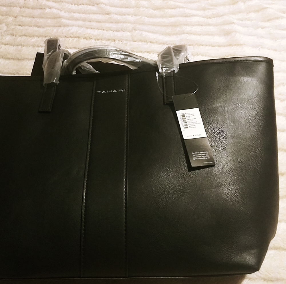 Tahari Black Tote Bag